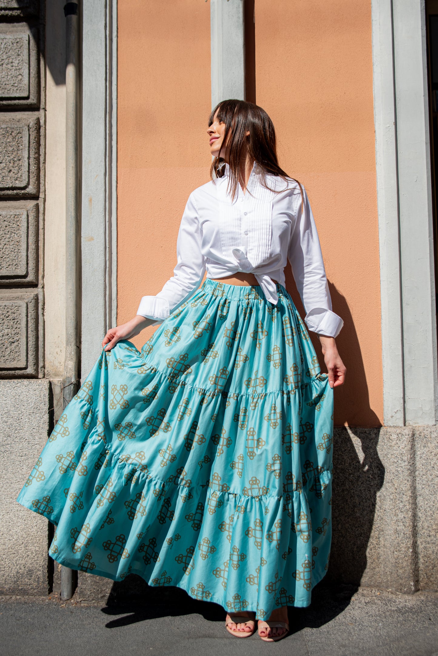 Gonna Franci Catene Cotone Tiffany