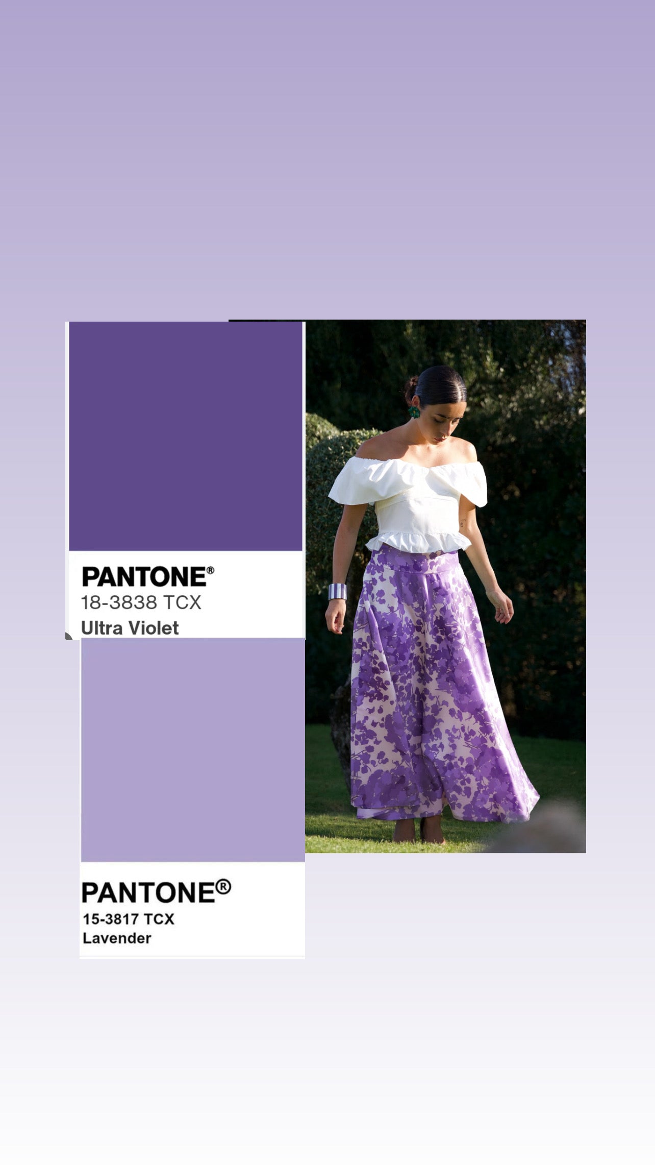 Gonna Valentina Foglie lavanda