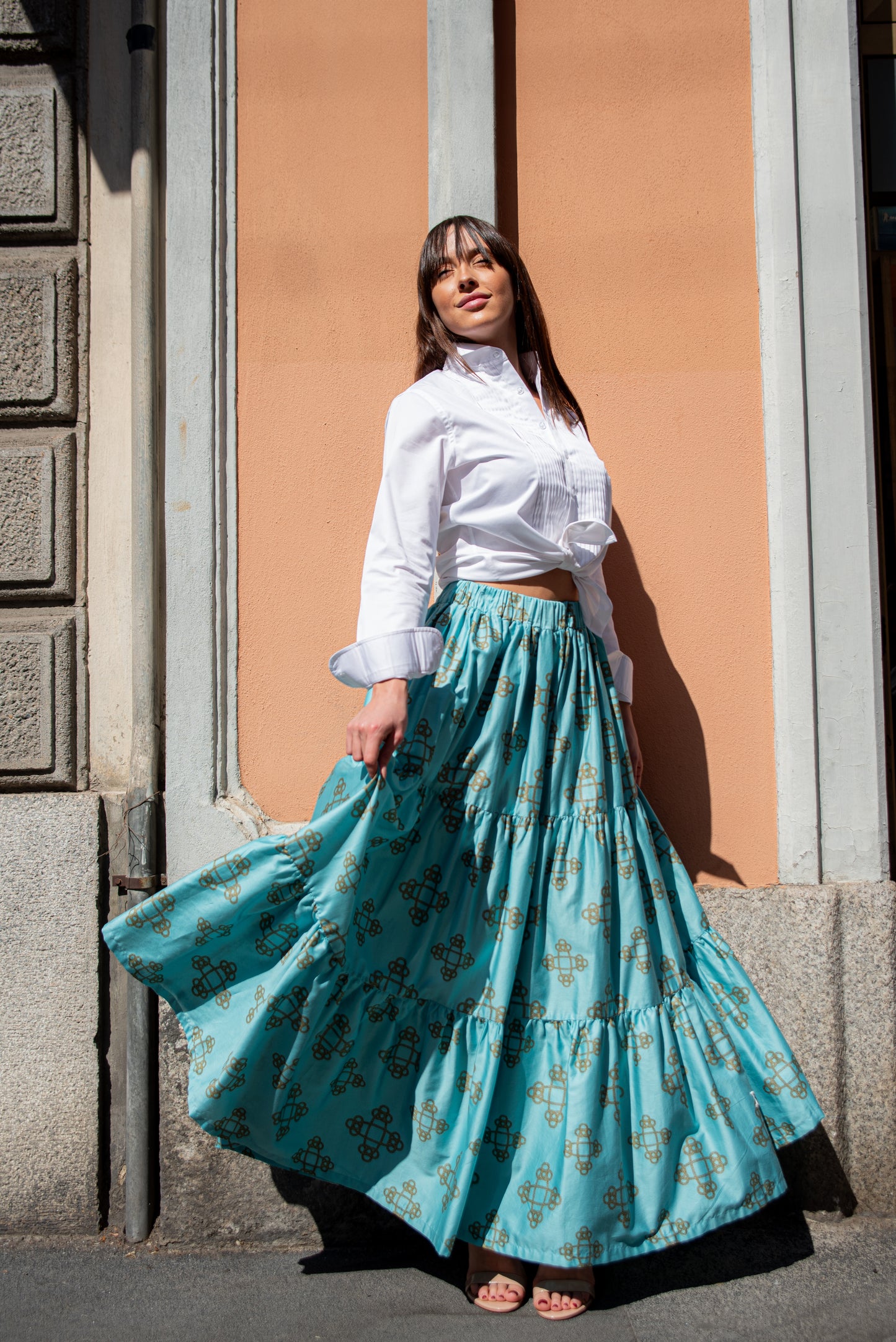 Gonna Franci Catene Cotone Tiffany