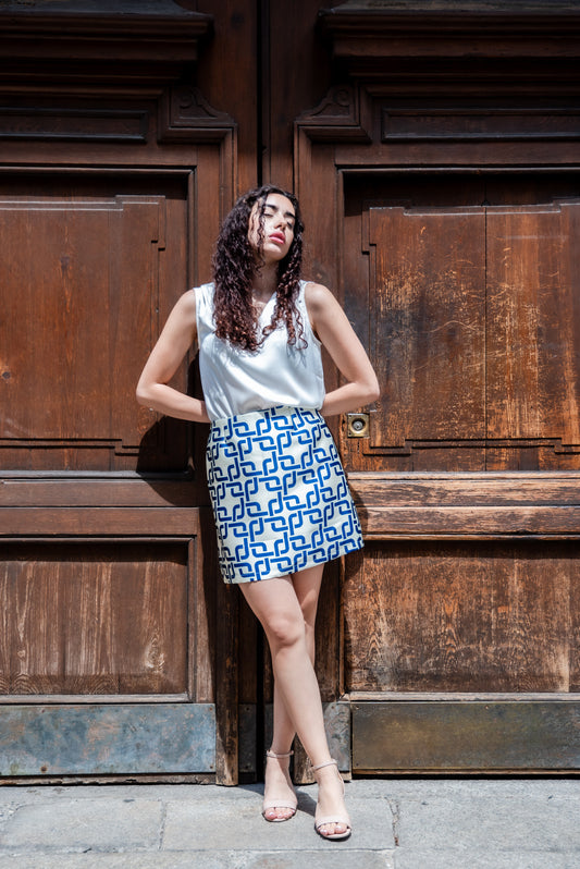Gonna Monica Mikado Greche Blu