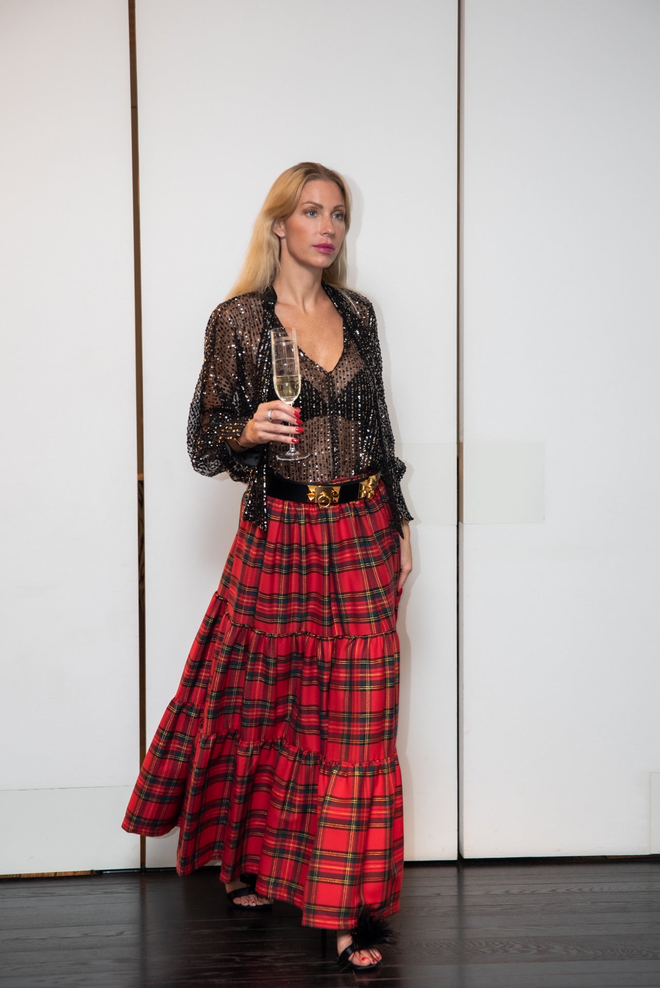 Gonna Franci Tartan Rossa