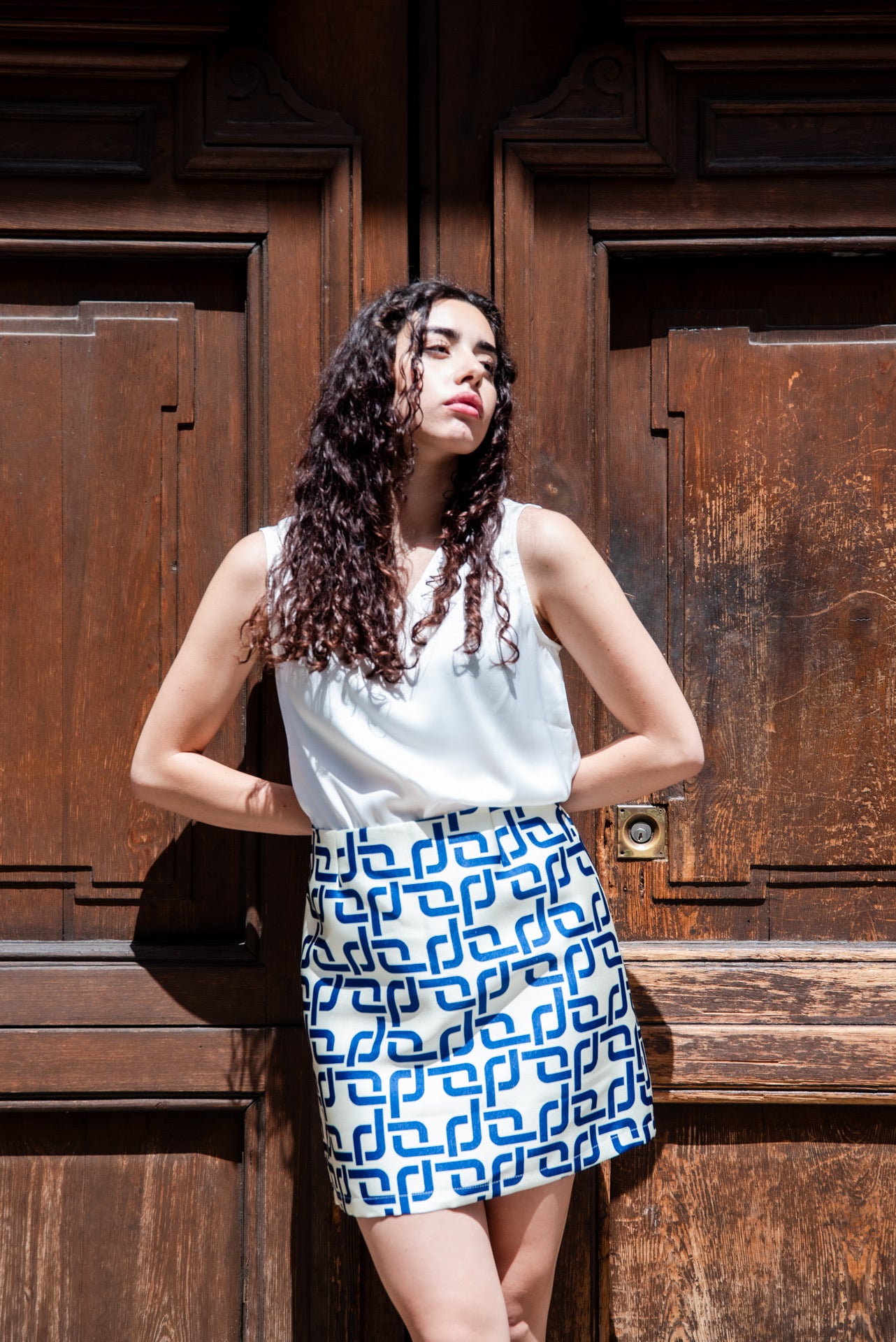 Gonna Monica Mikado Greche Blu