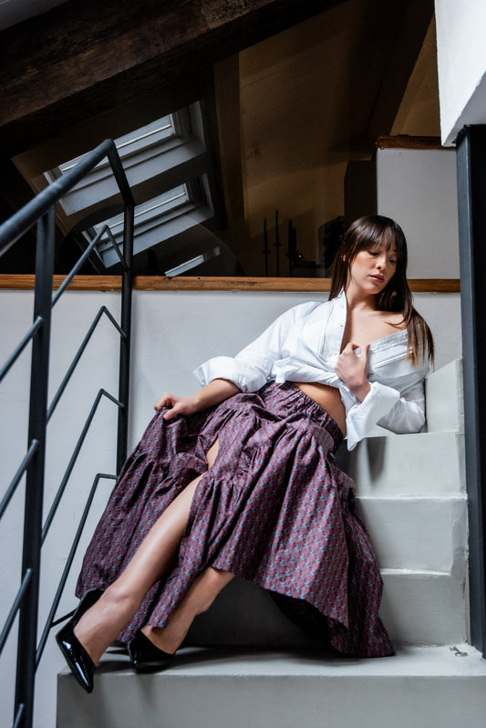 Gonna Franci Cotone Liberty Viola