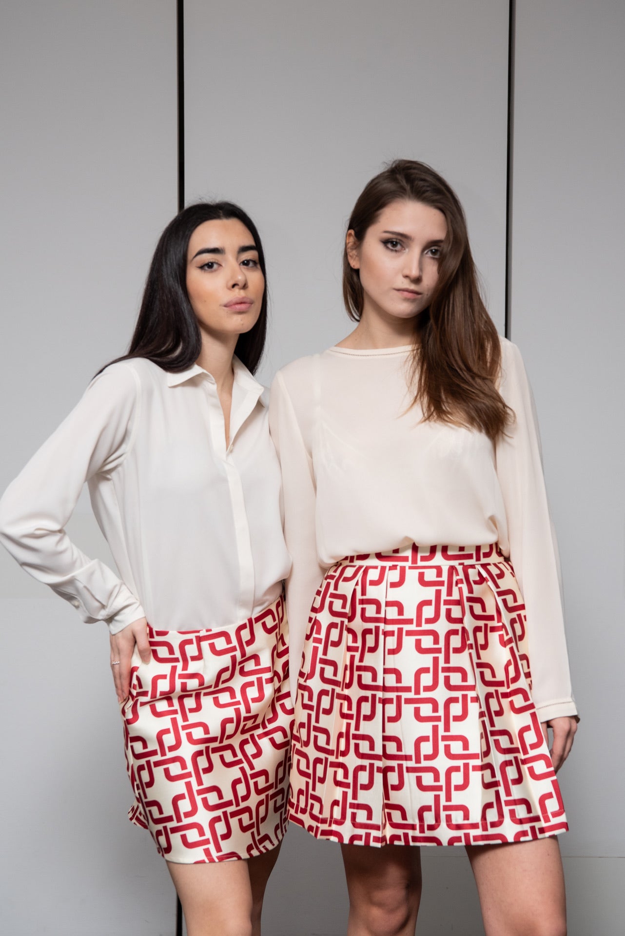 Gonna Paola Mikado Geometrico rosso