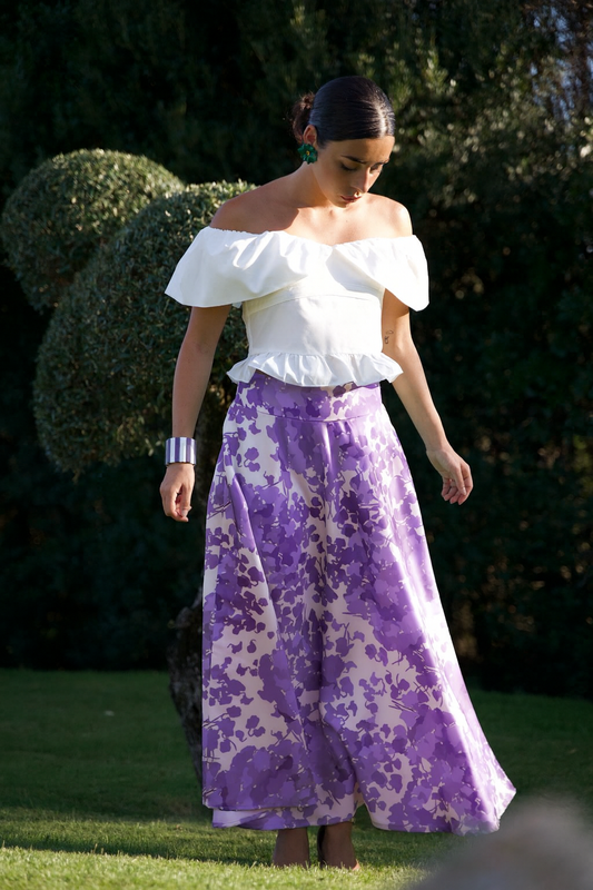 Gonna Valentina Foglie lavanda