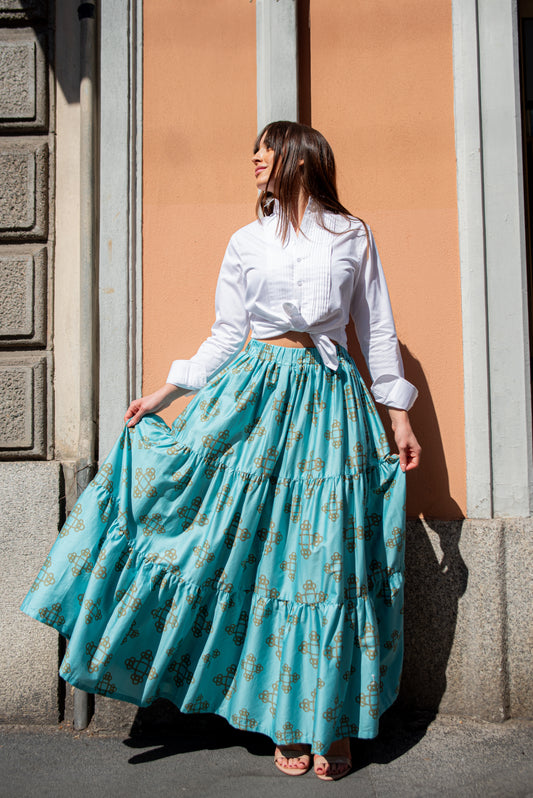 Gonna Franci Catene Cotone Tiffany