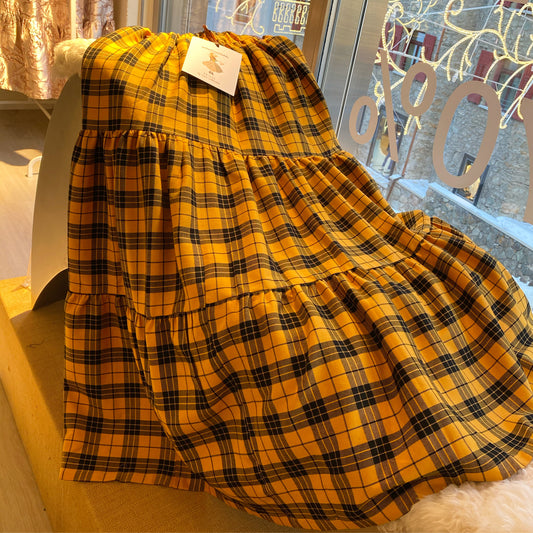 Gonna Franci Tartan Scacchi Giallo